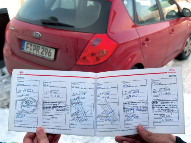 Отметки о проведенном обслуживании автомобиля. | Фото: prosedan.ru.