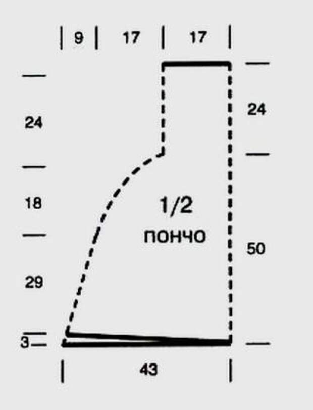 Бежевое пончо