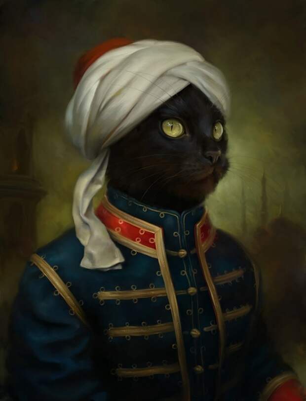 портреты кошек Эльдар Закиров 2 (534x700, 162Kb)