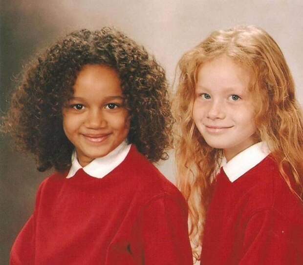 Черное и белое: Люси и Мария двухрасовые сестры-близнецы (фото)