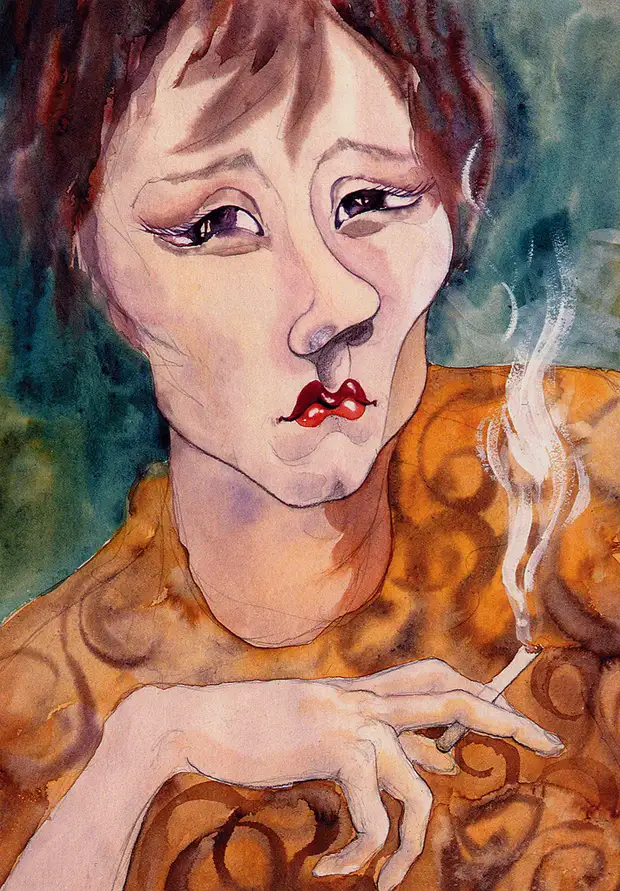 Татьяна Лаврова. Рисунок Юрия Богатырева. Татьяна Лаврова. Рисунок Юрия Богатырева.