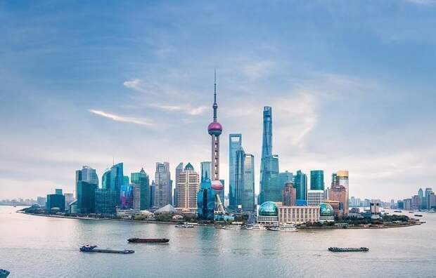 Вид на Шанхай с реки Хуанпу виды, города, китай, красота, необыкновенно, пейзажи, удивительно, фото