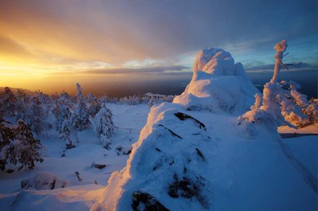 Качканар  одна из вершин Среднего Урала в Свердловской области.  зима, красота России