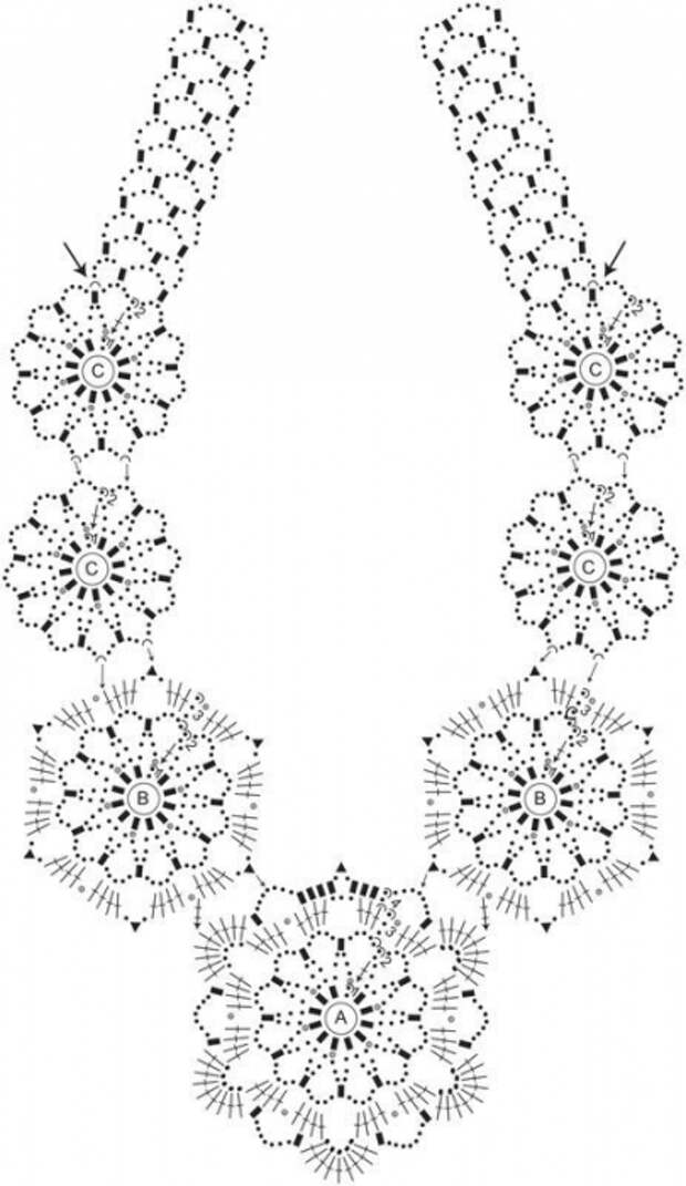 Вязаное колье