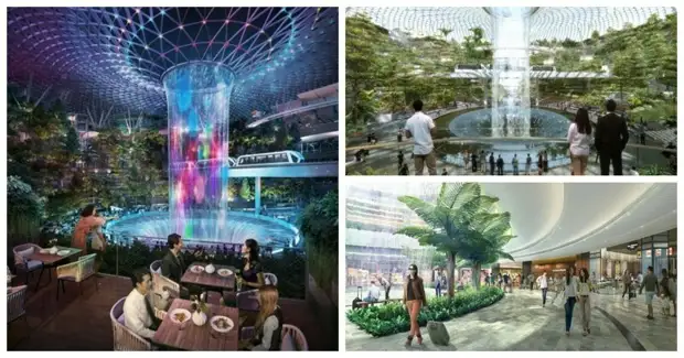 Тропический лес и 40-метровый водопад: открытие нового комплекса аэропорта Чанги (8 фото + 1 видео)