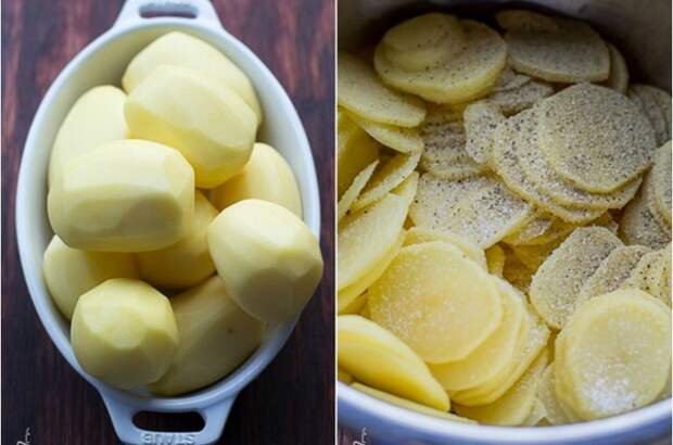 Режем картофель кружочками