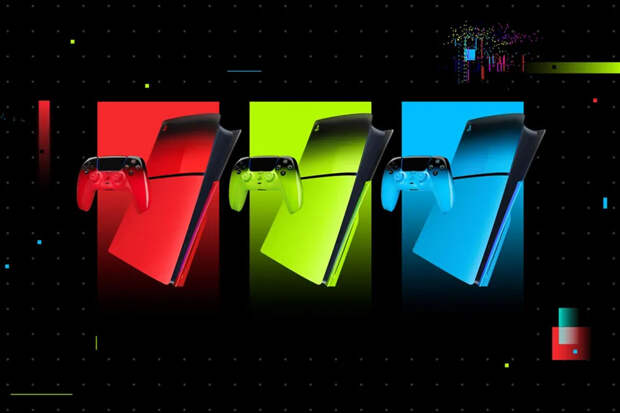 Sony представила неоновые кейсы PS5 и геймпады DualSense Hyperpop