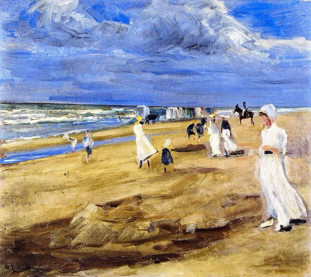 The Beach at Noordwijk. 1908 (653x583, 577Kb)