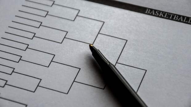 An empty NCAA Tournament bracket.