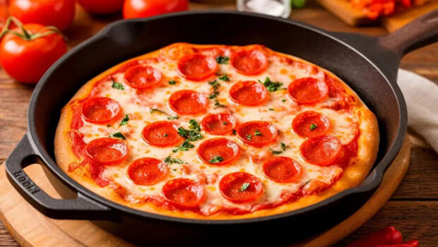 Забудьте про духовку: моя пицца на сковороде исчезает быстрее, чем готовится