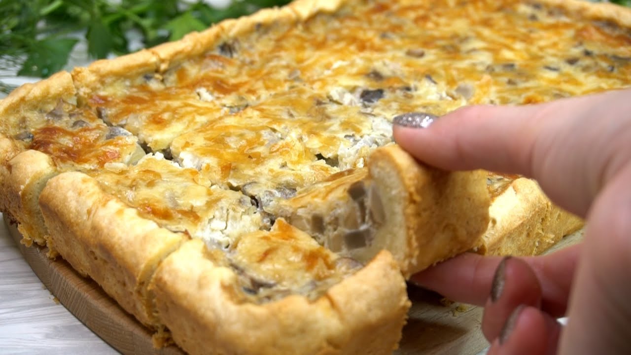 Закусочный пирог с грибной начинкой