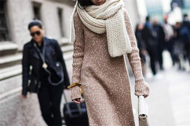 Модный тренд: платье-свитер