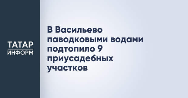 В Васильево паводковыми водами подтопило 9 приусадебных участков