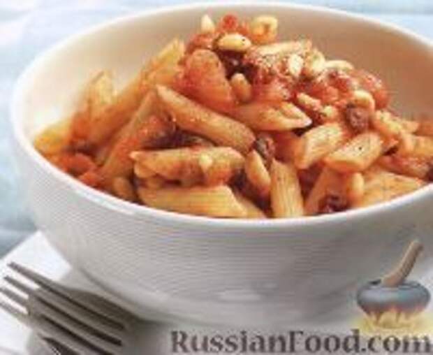 Фото к рецепту: Макароны с сицилийским соусом