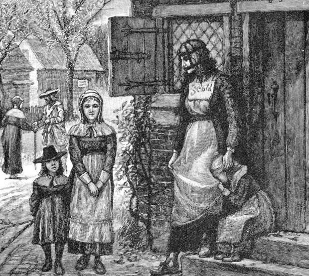 Наказанная женщина в «ругательской уздечке». Литография 1885 г. Наказанная женщина в «ругательской уздечке». Литография 1885 г.
