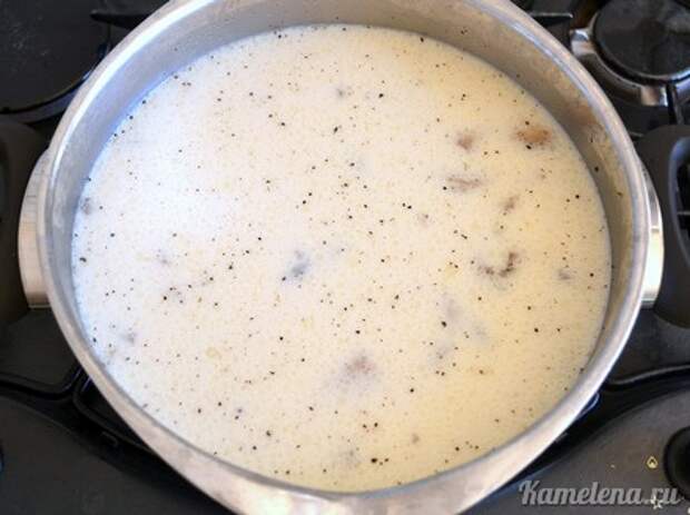 Грибной суп с плавленым сыром — 12 шаг