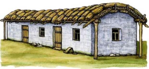 Конструкция турлучного дома, распространенного в кавказском регионе. /Фото: culture.ru