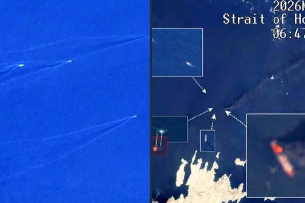 Атаку иранских катеров на корабль в Ормузском проливе сняли из космоса