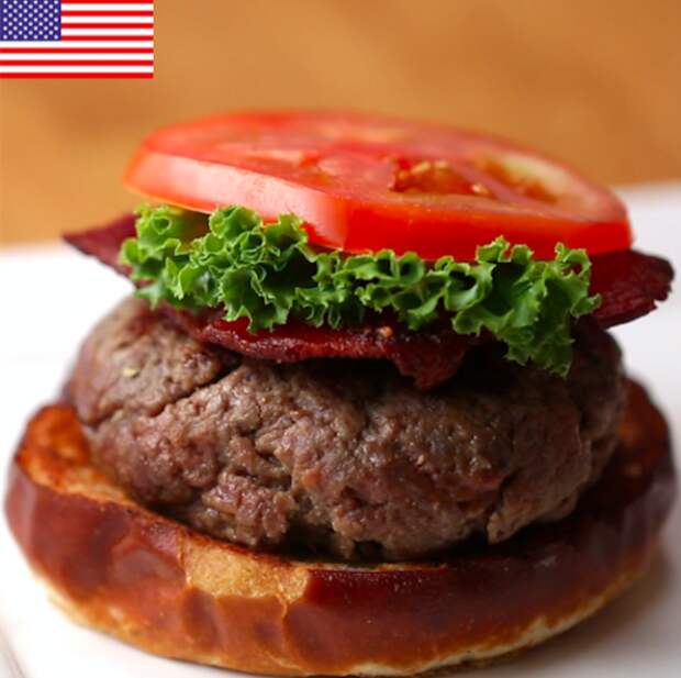 American "Juicy Lucy" Burger