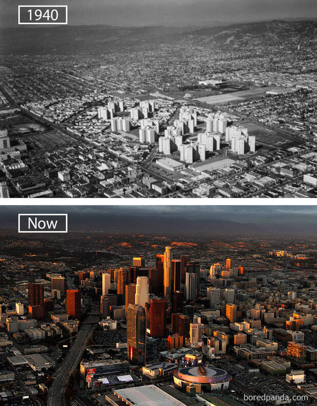 Los Angeles, Usa - 1940 And Now