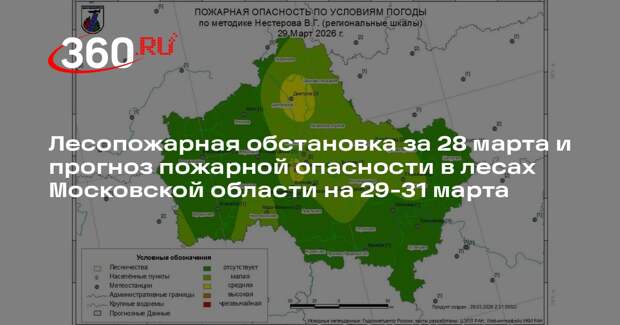 В Московской области на 28 марта пожаров в лесах не зафиксировано