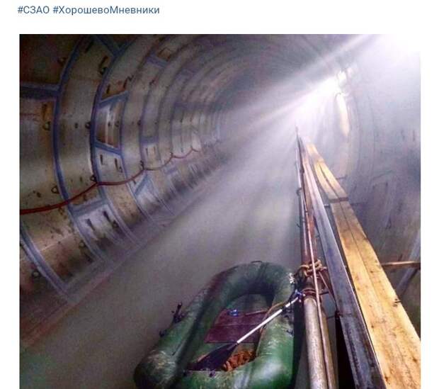 Подтопление тоннеля произошло на перегоне станции метро «Хорошевская»