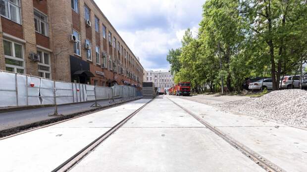 В Москве начался второй этап ремонта трамвайных путей на Трифоновской улице