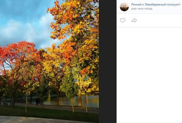 Фото дня: осень пробралась в парк Дружбы