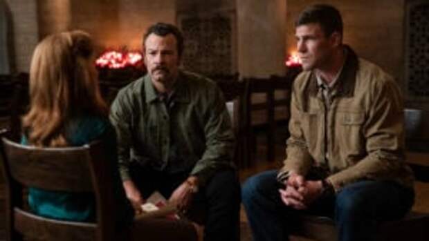 Kyle Schmid as Mike Franks and Austin Stowell as Leroy Jethro Gibbs.