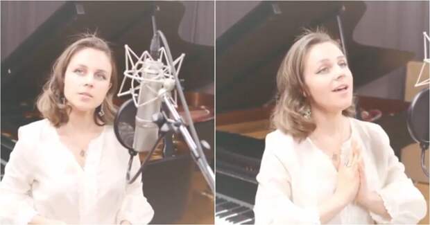 Оперная певица Екатерина Шелехова исполнила «За тихой рекою»