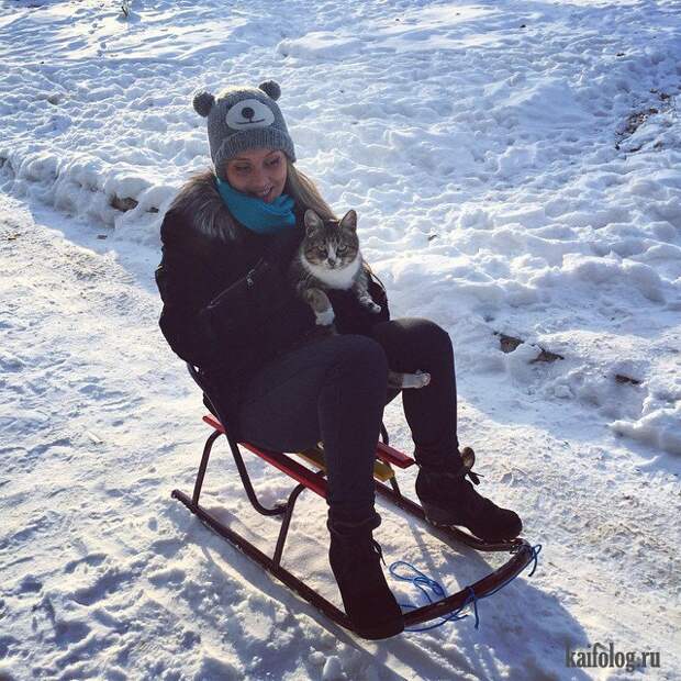 Зимние девушки (35 фото)