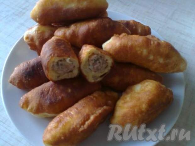 Всего получилось 20 штук. Вкусные жареные пирожки с мясом на чудо-тесте из кефира готовы. 