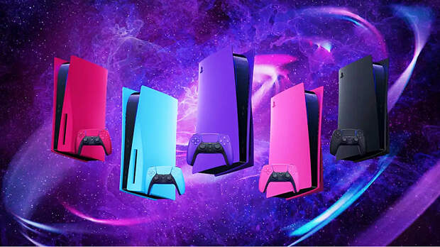 Наконец-то PlayStation 5 можно будет сделать цветной. Съёмные панели в цветах Nova Pink, Starlight Blue и Galactic Purple поступят в продажу в июне