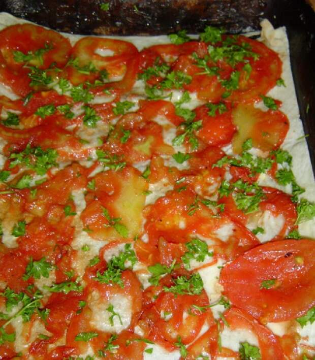 пирог из лаваша с овощами