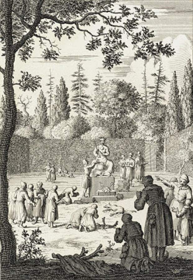 Иллюстрация из французского издания Бернарда Пикара «Церемонии и религиозные обычаи разных народов» (1725).