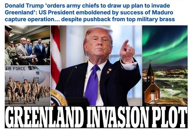 В окружении Трампа обсуждают военное вторжение в Гренландию, утверждаетт The Mail on Sunday со ссылкой на источники. Президент США якобы поручил спецо...