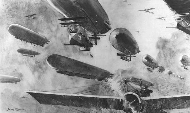 Дирижаблей в Англии боялись больше самолётов. /Фото: ianvisits.co.uk