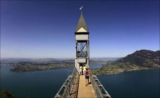 Самый высокий наружный лифт в Европе - Hammetschwand лифт, европа