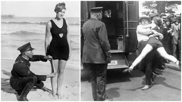 Женщины в «неприличных» купальниках должны быть арестованы! (1920-е годы, США).
