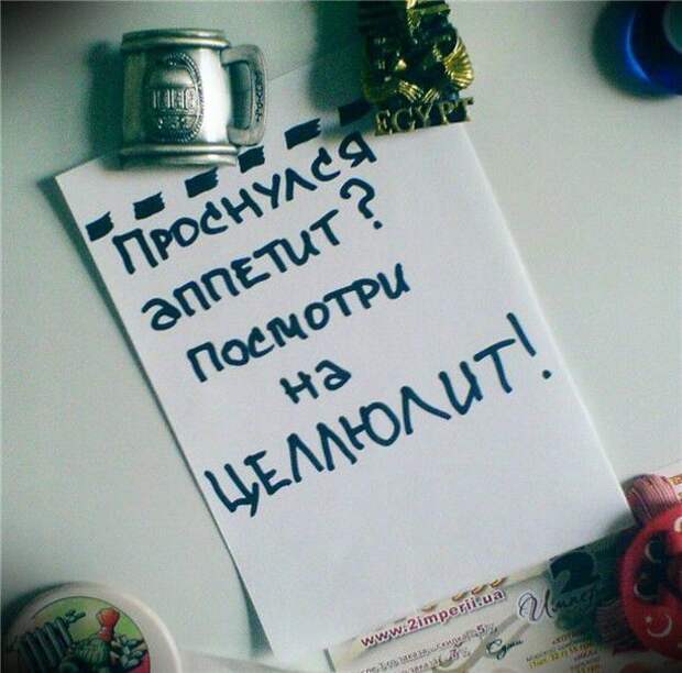 Прикольная переписка на холодильниках