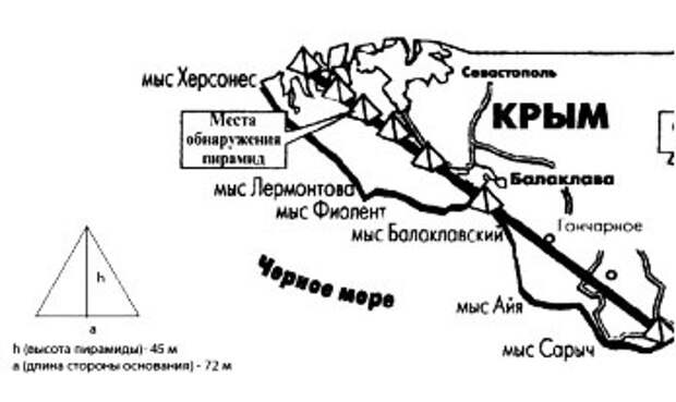 Пирамиды в крыму карта