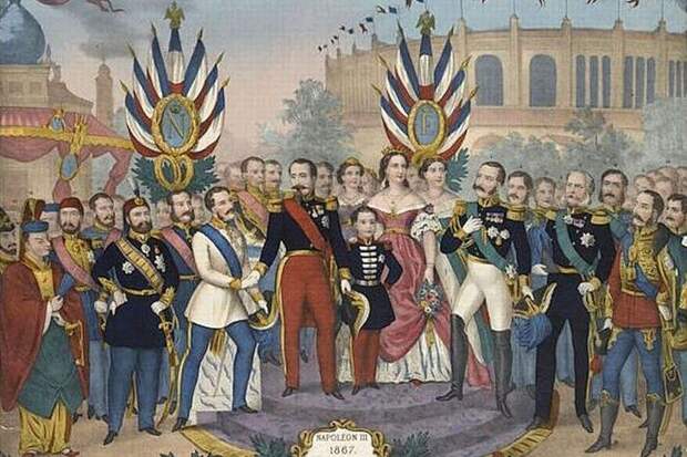 Наполеон III принимает правителей и выдающихся людей на всемирной выставке 1867 года./фото: storytellergarden.co.uk