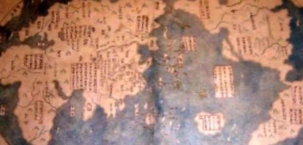 Древняя китайская карта возрастом 4000 лет, на которой есть обе Америки