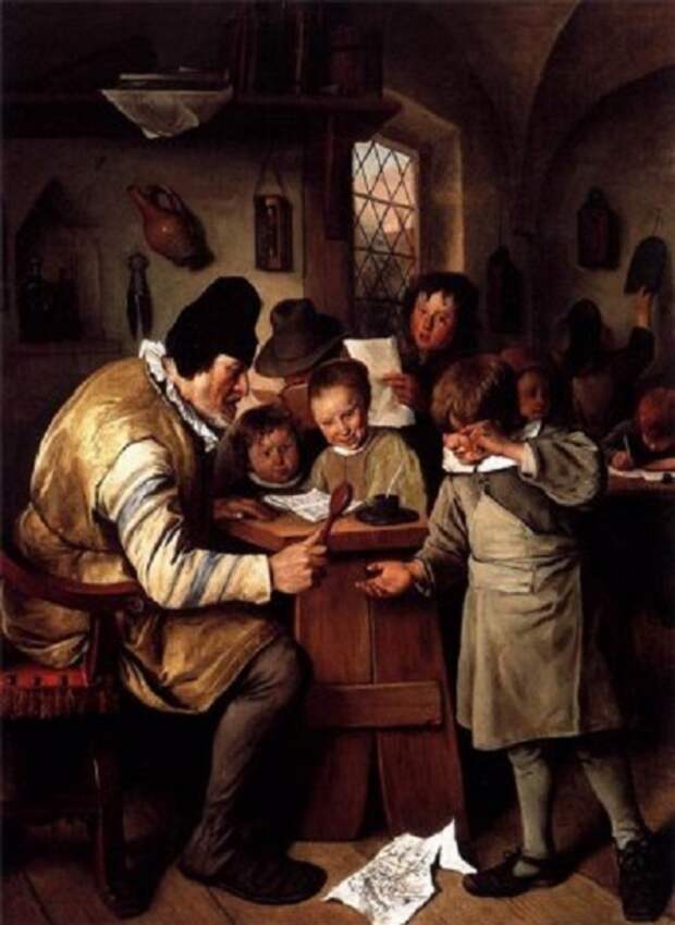 Как учили детей в школе 200 лет тому назад: Учителя и ученики на полотнах старых мастеров