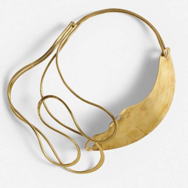 Ожерелье из латуни Art Smith, половина на половину, 1949 г.