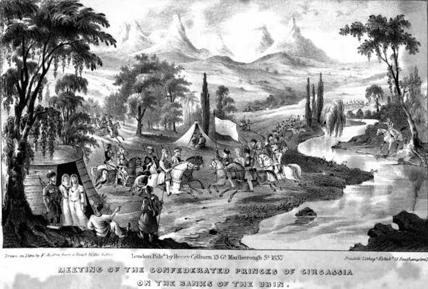 Собрание конфедеративных князей Черкесии на берегах р. Убин (1836 г.)