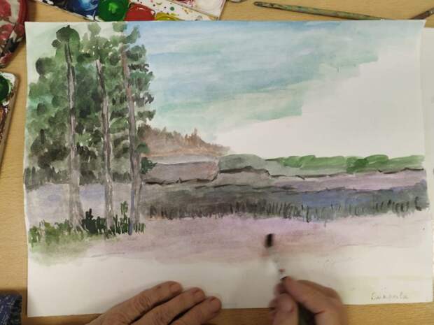 Занятия в кружке "Рисование - живопись" филиала "Некрасовка" ГБУ ТЦСО "Жулебино". Фото: ГБУ ТЦСО "Жулебино"