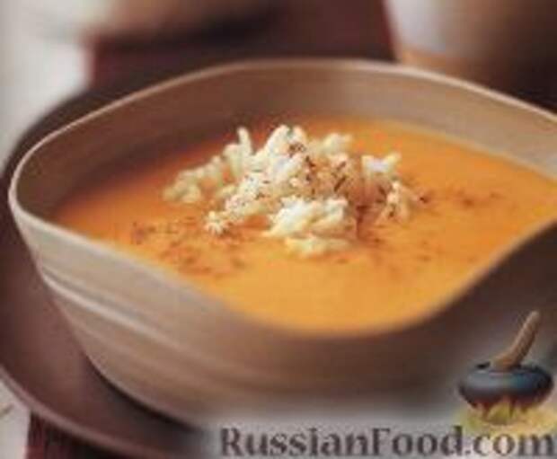 Фото к рецепту: Тыквенный суп-пюре с рисом