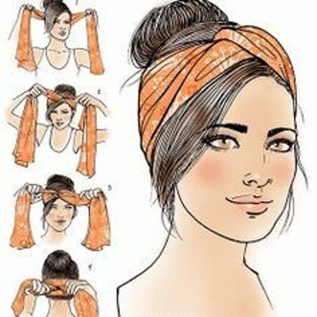 Как использовать платок на голове как стильный аксессуар 3