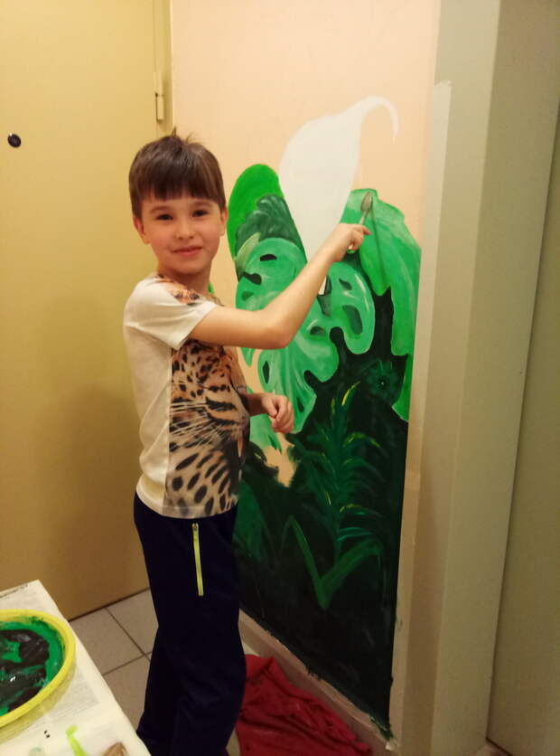 Я разрисовываю с детьми свою лифтовую площадку художник рисует, рисуем вместе с нами!!!, длиннопост
